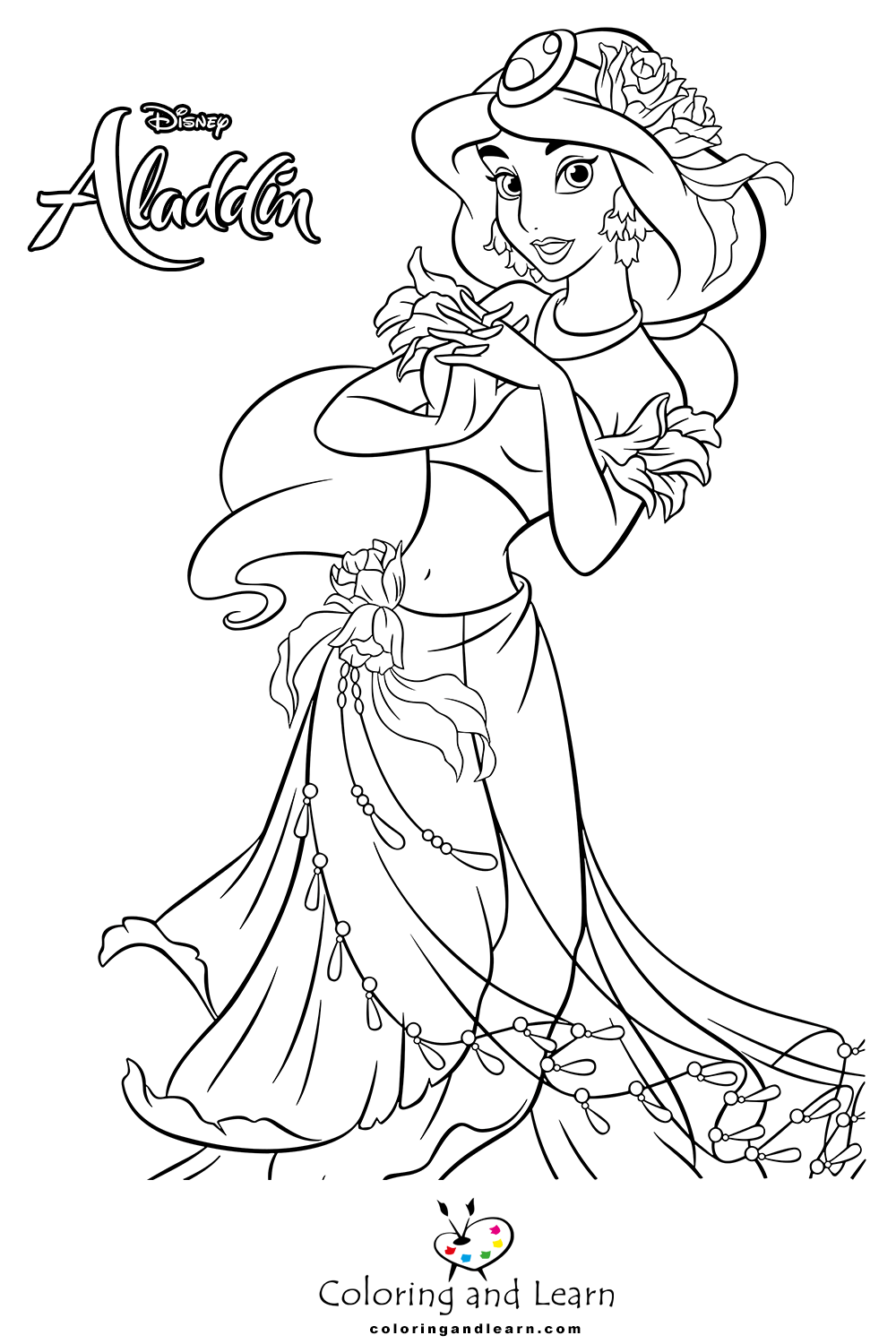 Jasmine coloring pages