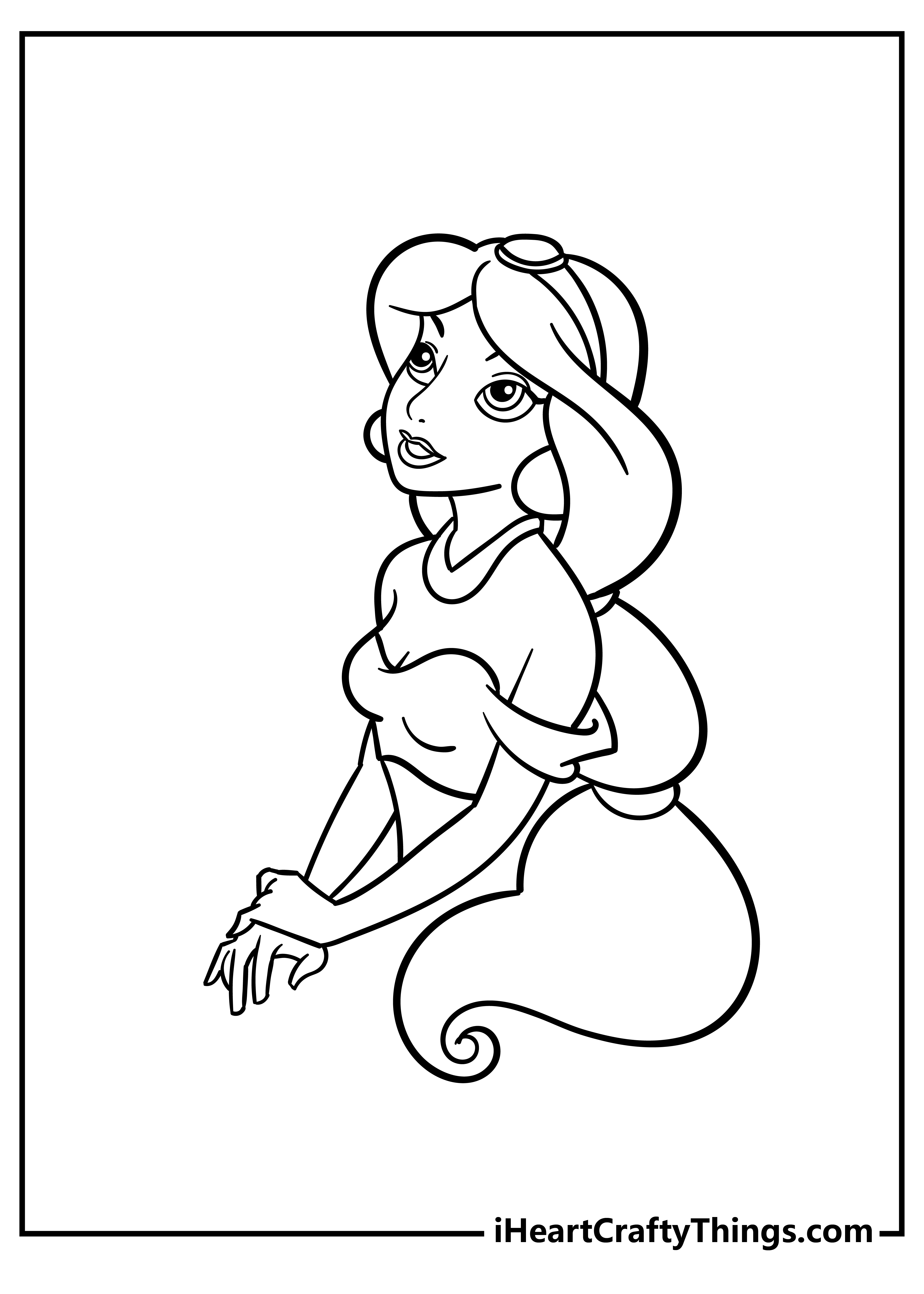 Jasmine coloring pages free printables