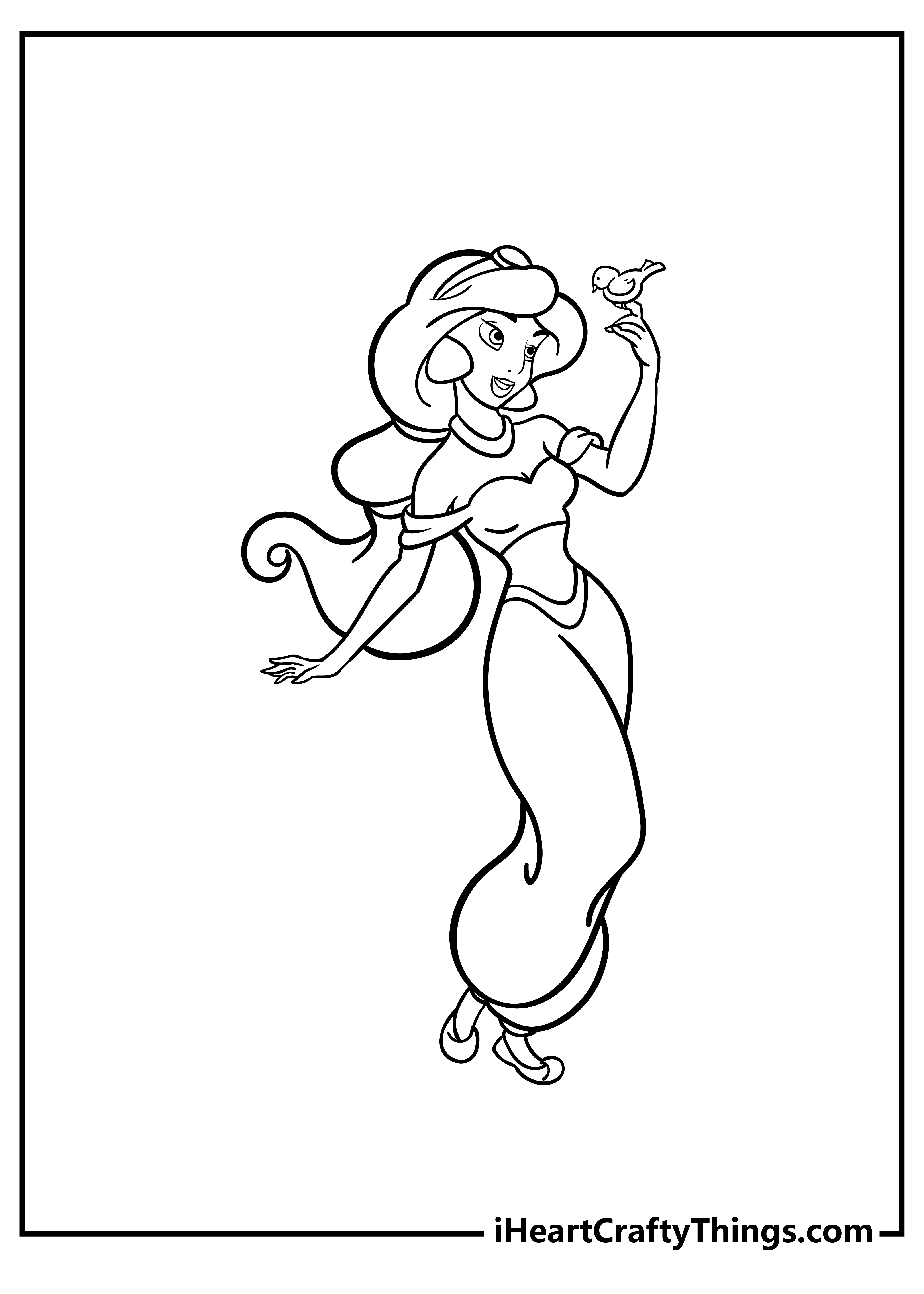 Jasmine coloring pages free printables