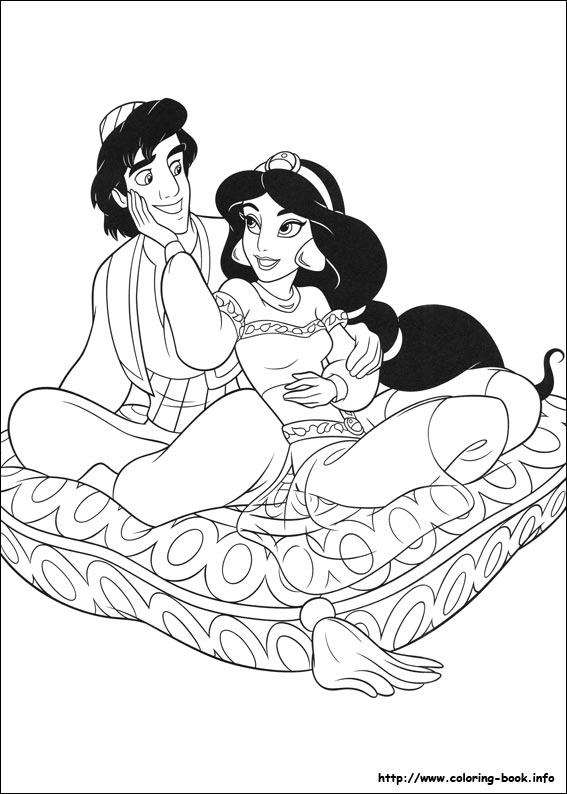 Aladdin coloring picture