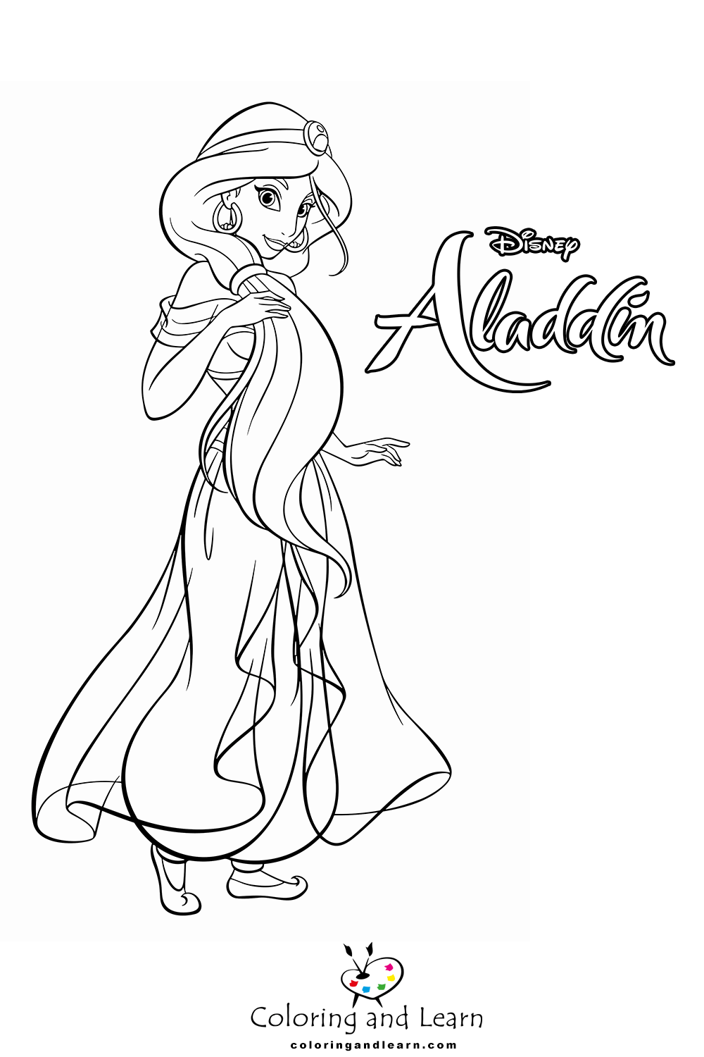 Jasmine coloring pages