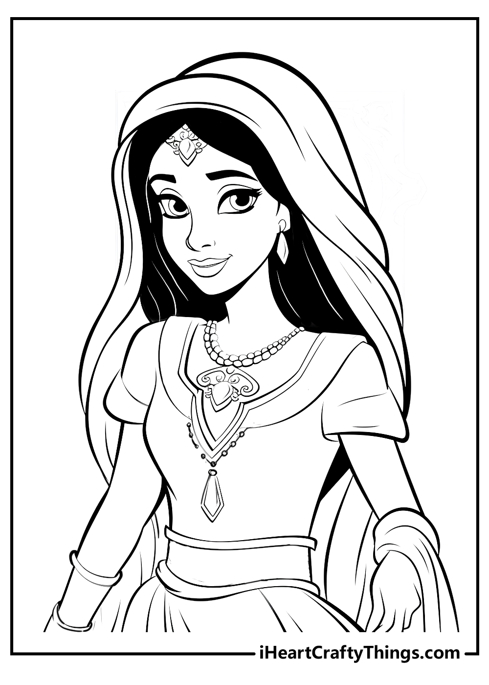 Jasmine coloring pages free printables