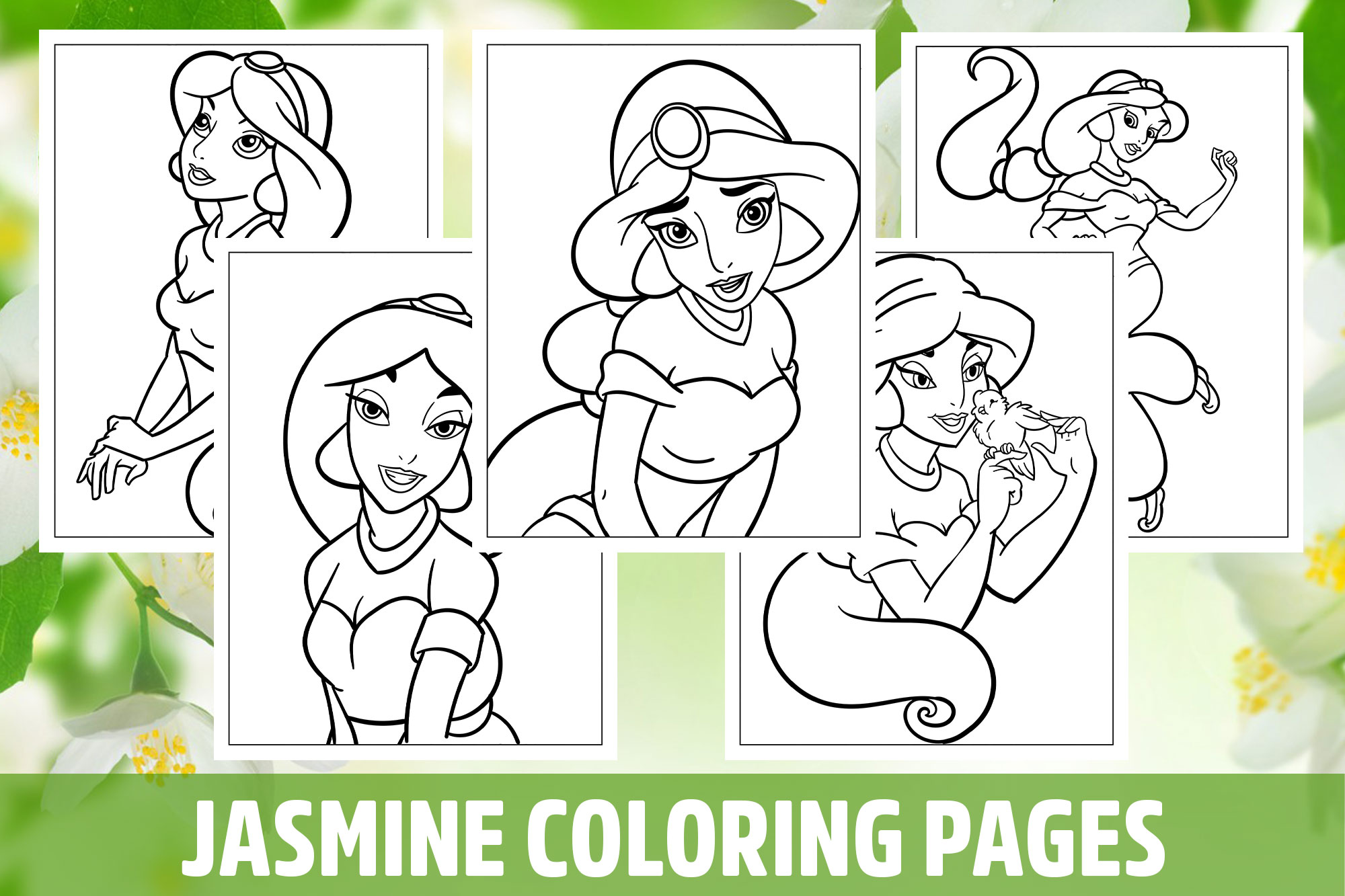 Jasmine coloring pages for kids girls boys teens birthday school activity made by teachers