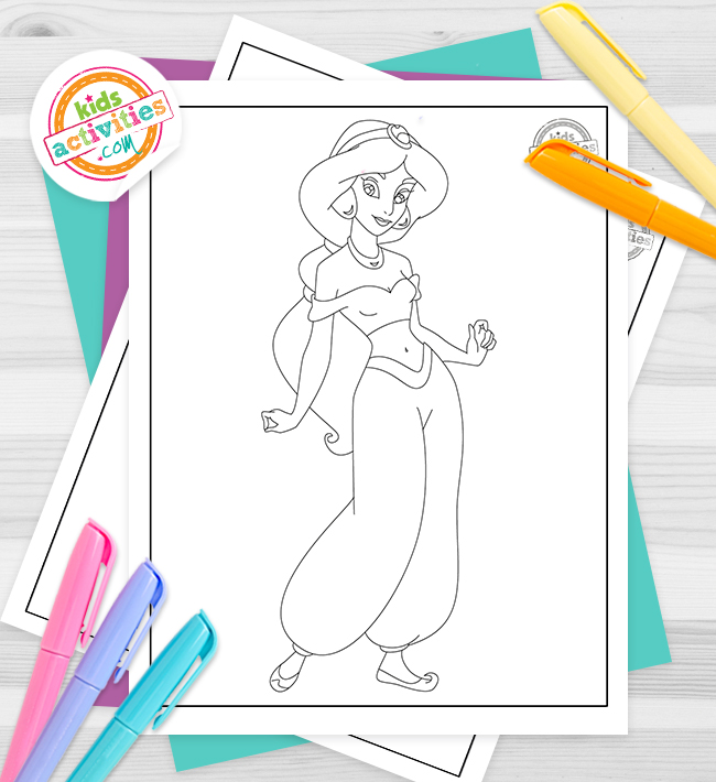 Beautiful princess jasmine coloring pages kids activities blog