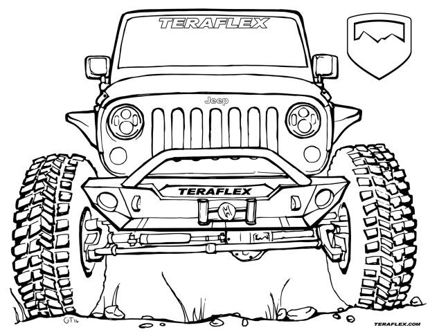 Teraflex coloring page coloring pages to print coloring books truck coloring pages