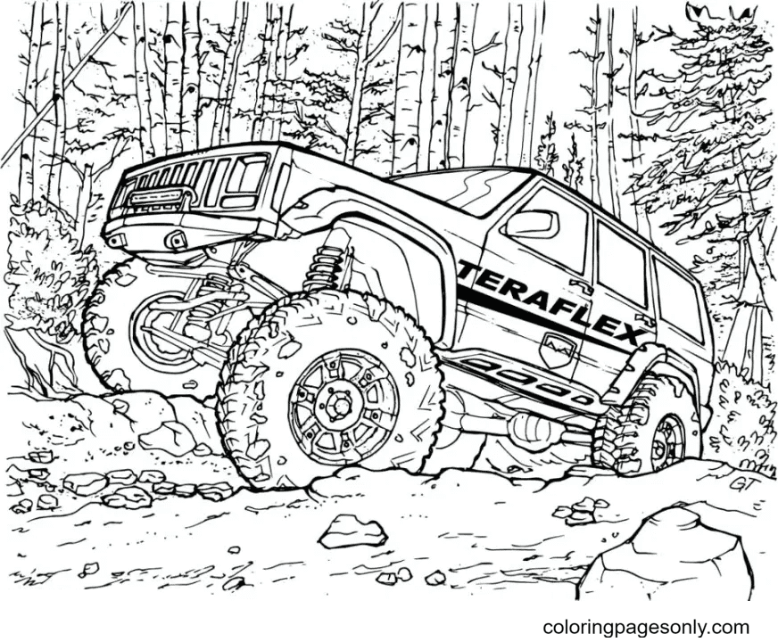 Jeep coloring pages printable for free download