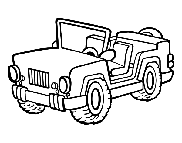 Jeep coloring page