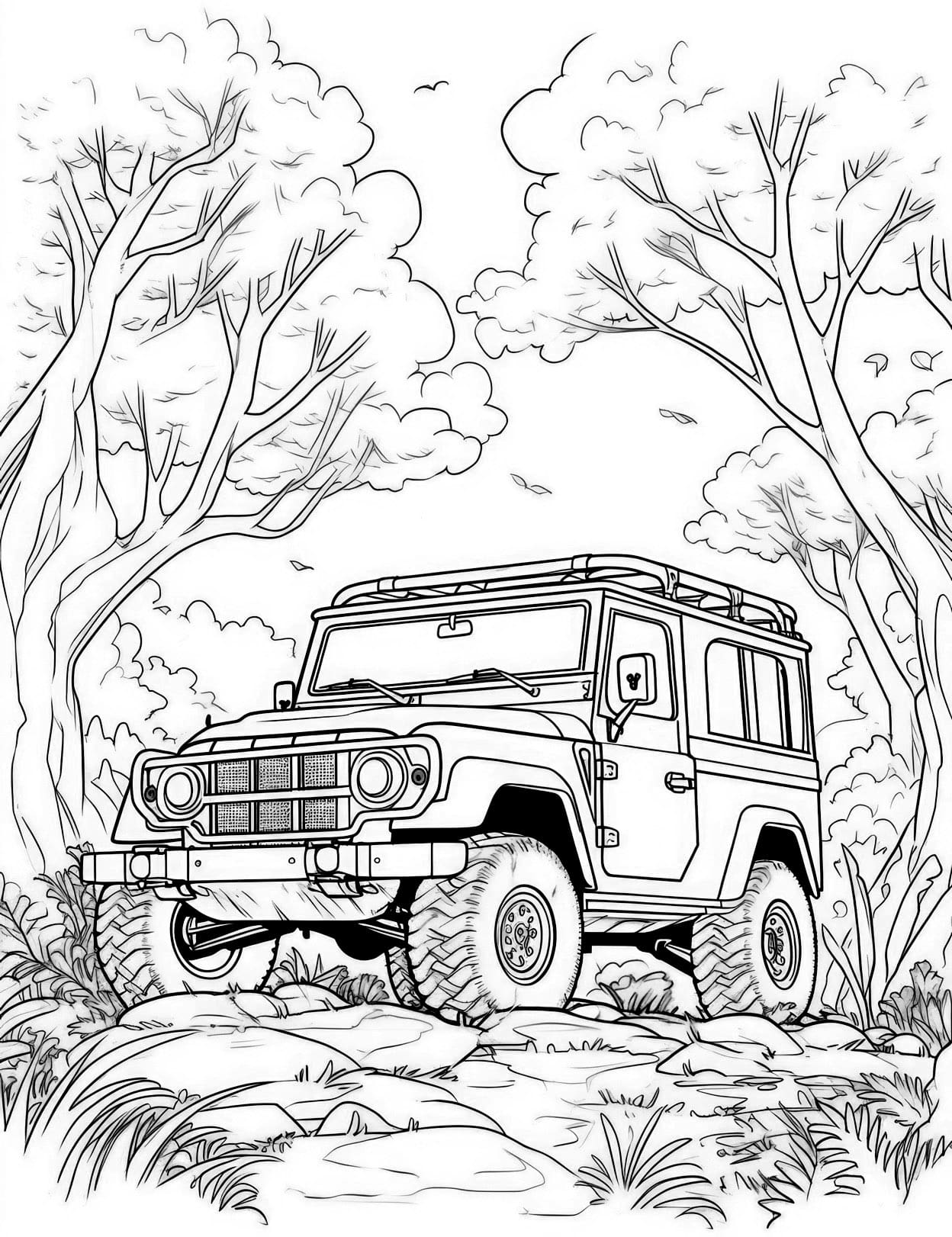 Car coloring pages for adults and kids