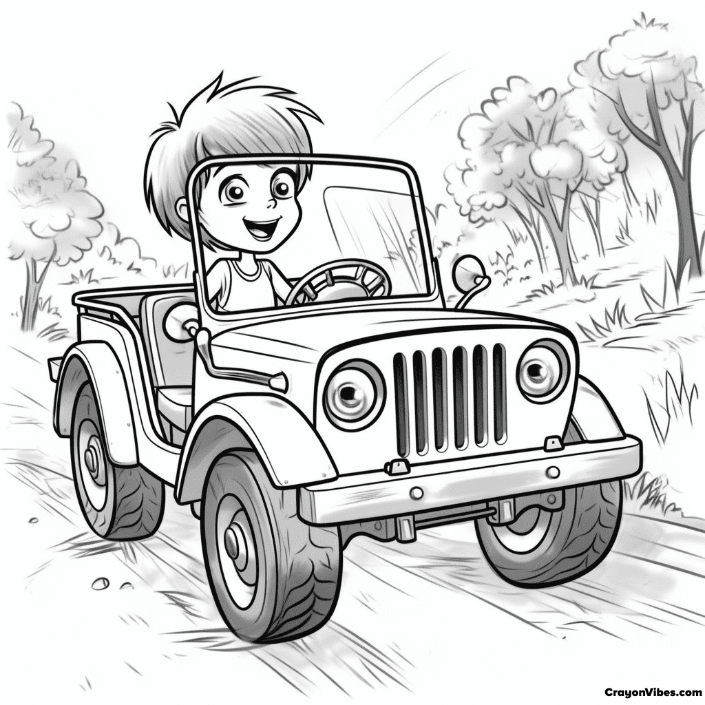 Jeep coloring pages free printables for kids adults