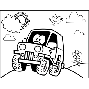 Jeep coloring page