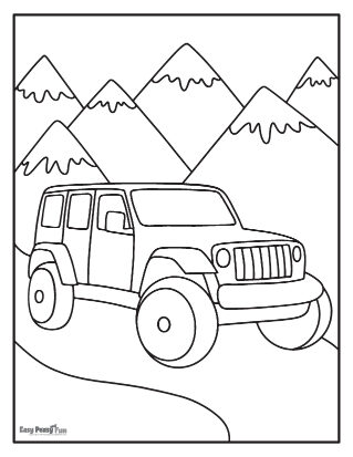 Car coloring pages