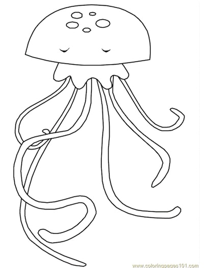 Jellyfish coloring pages