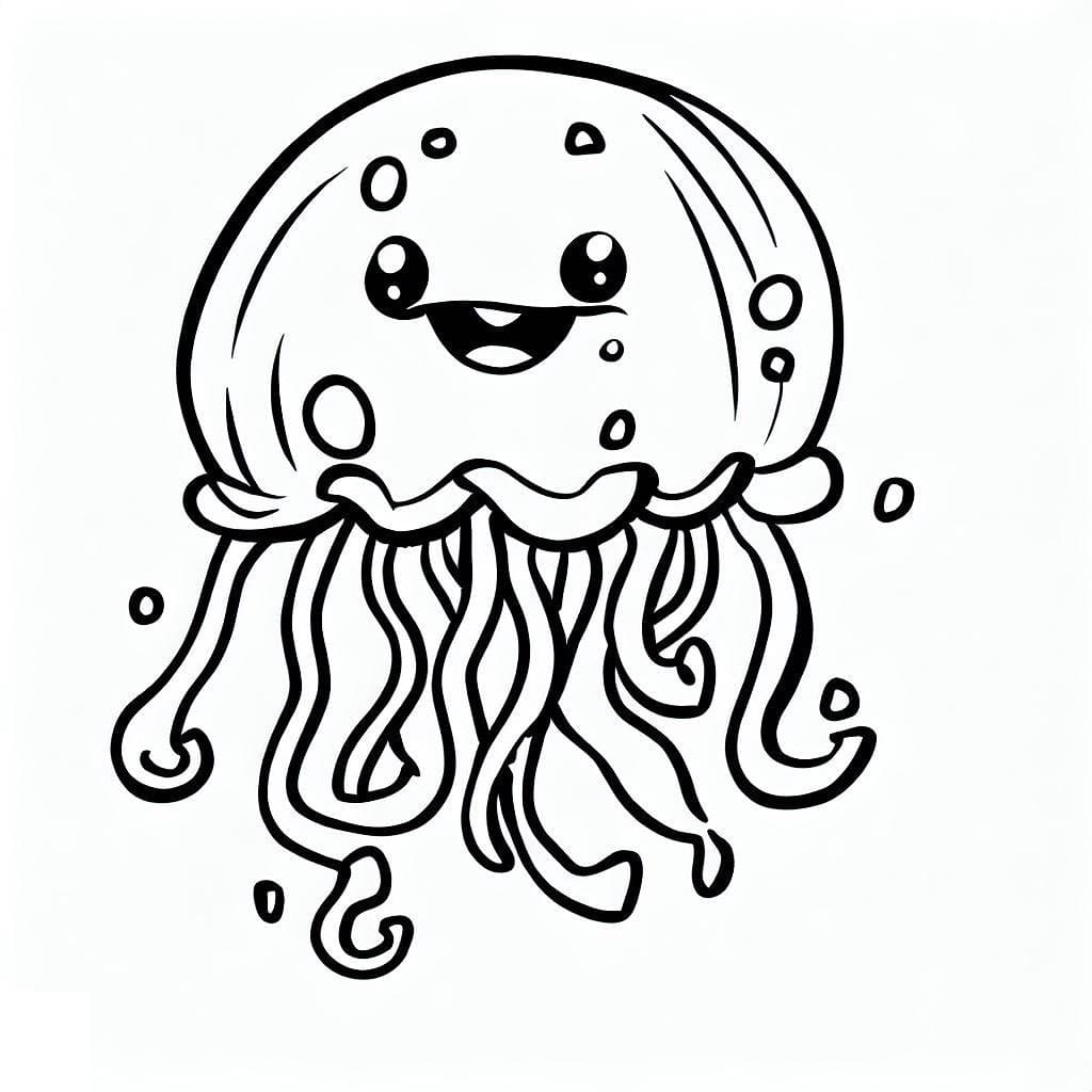 Jellyfish coloring pages