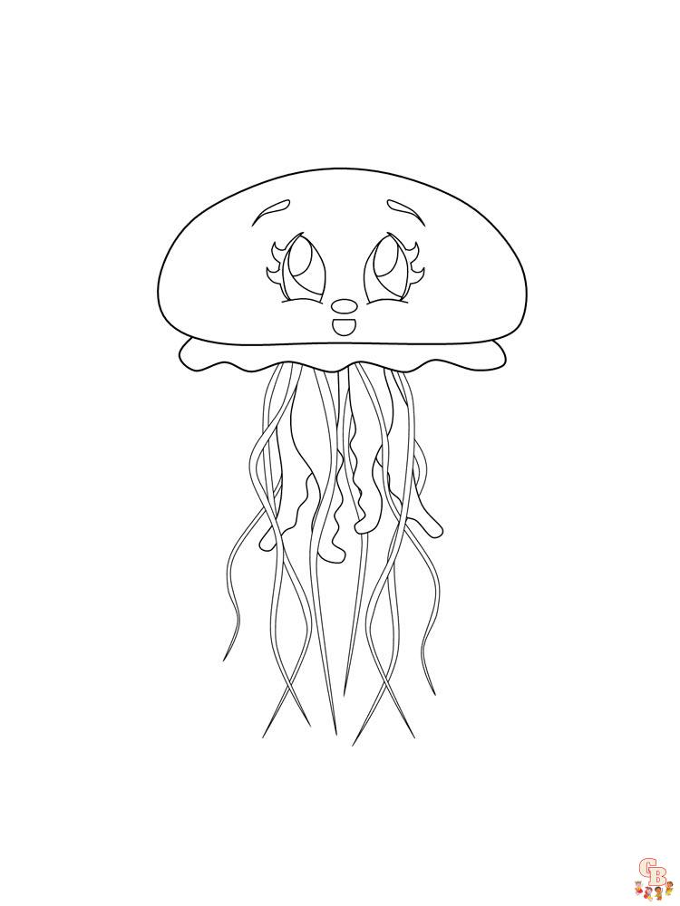 Jelly fish coloring pages free printable