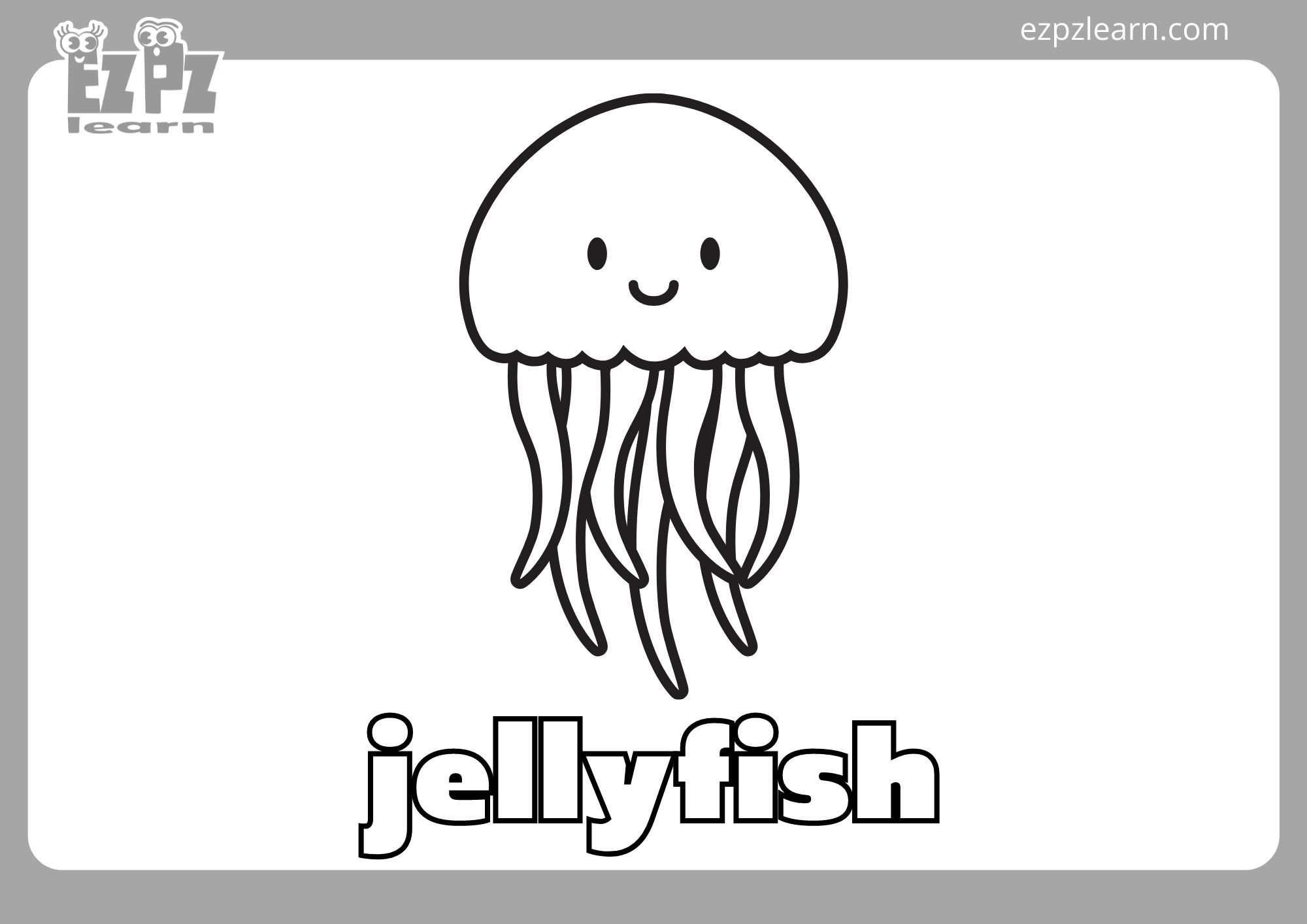 Jellyfish coloring page