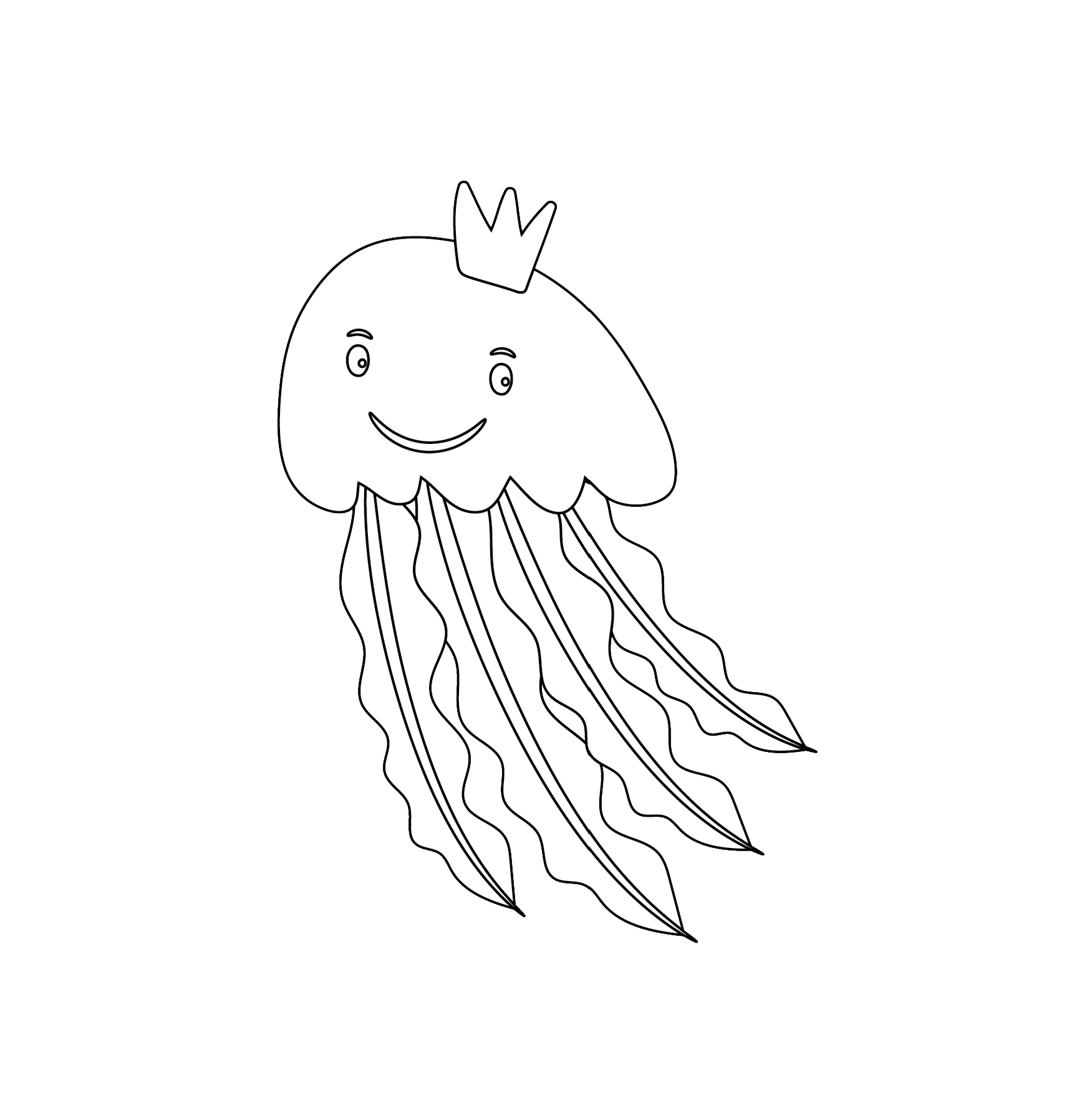 Free cute jellyfish coloring pages for kids