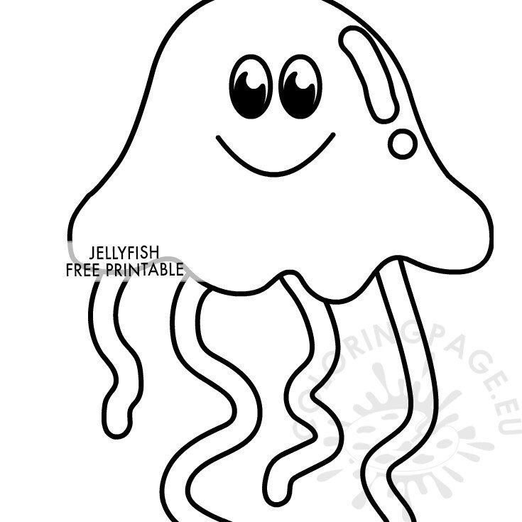 Cute jellyfish coloring page coloring page