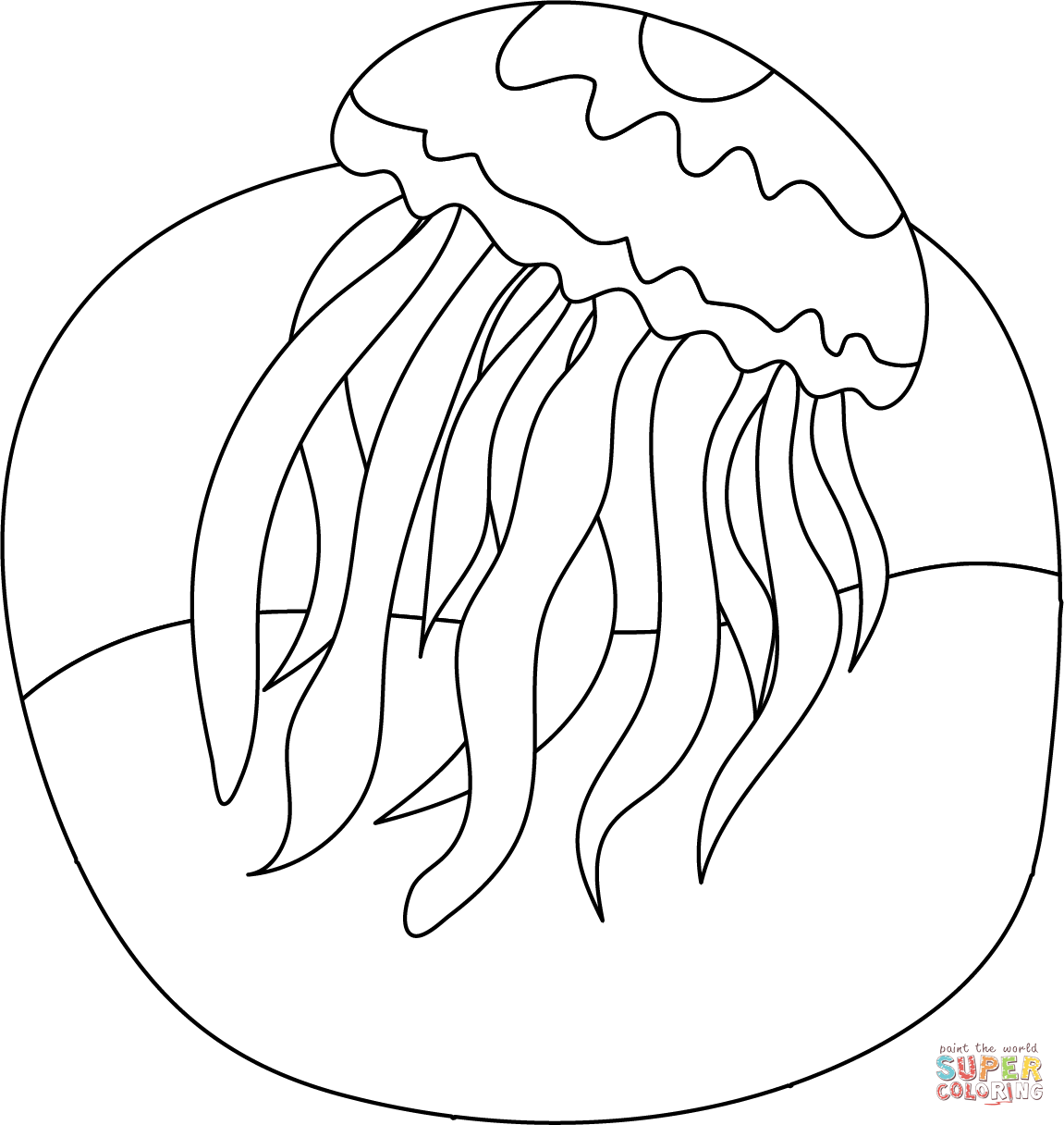 Jellyfish coloring page free printable coloring pages