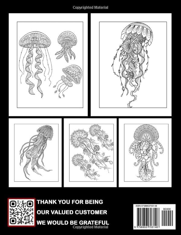 Jellyfish mandala coloring book amazing sea creature coloring pages for teens adults to have fun and relax an ideal gift for animal lovers crosby pippa books