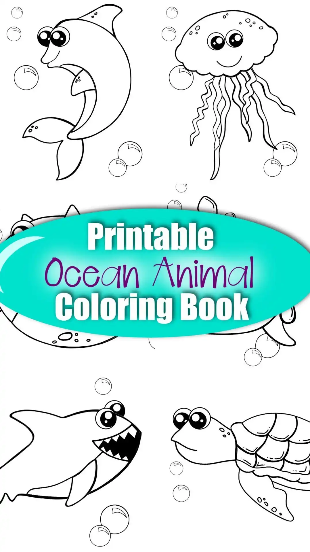 Free printable jellyfish coloring page â simple mom project