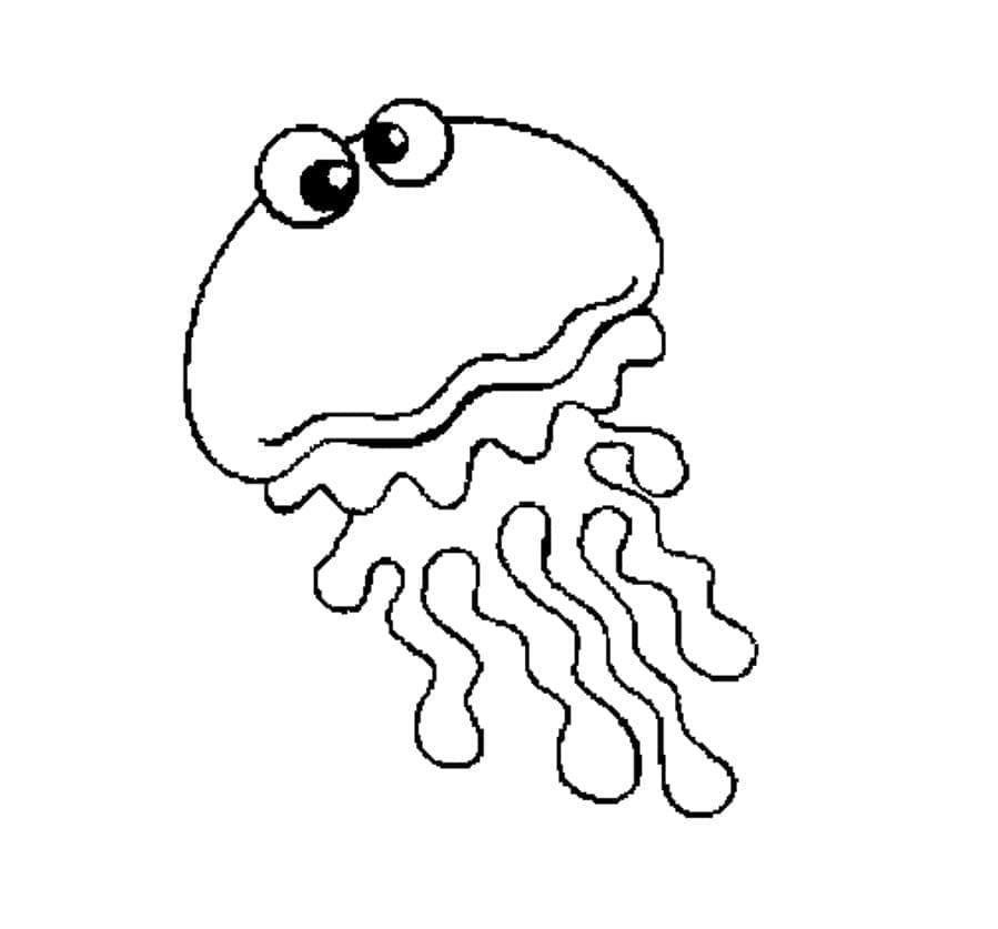 Stupid jellyfish coloring page