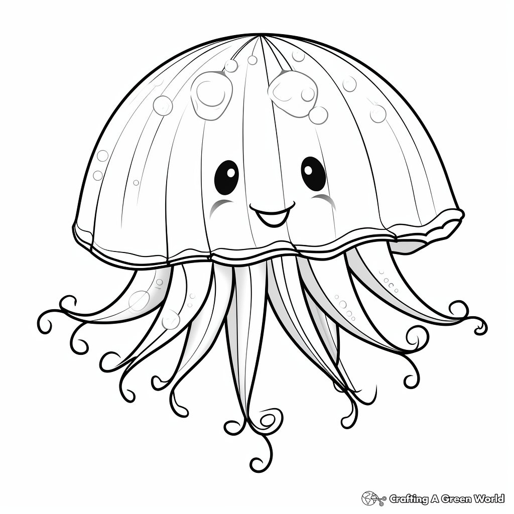 Jellyfish coloring pages