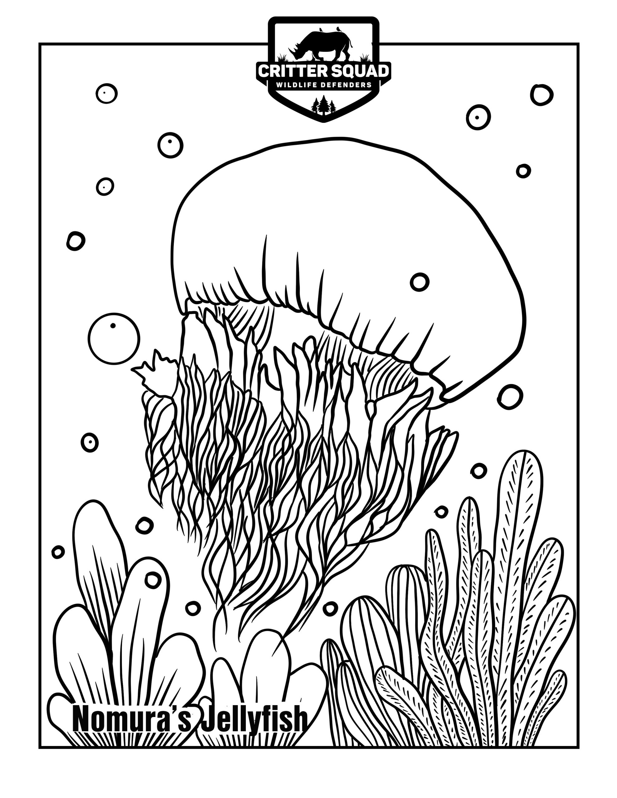 Nomuras jellyfish coloring page