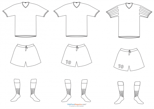 Soccer jersey coloring page