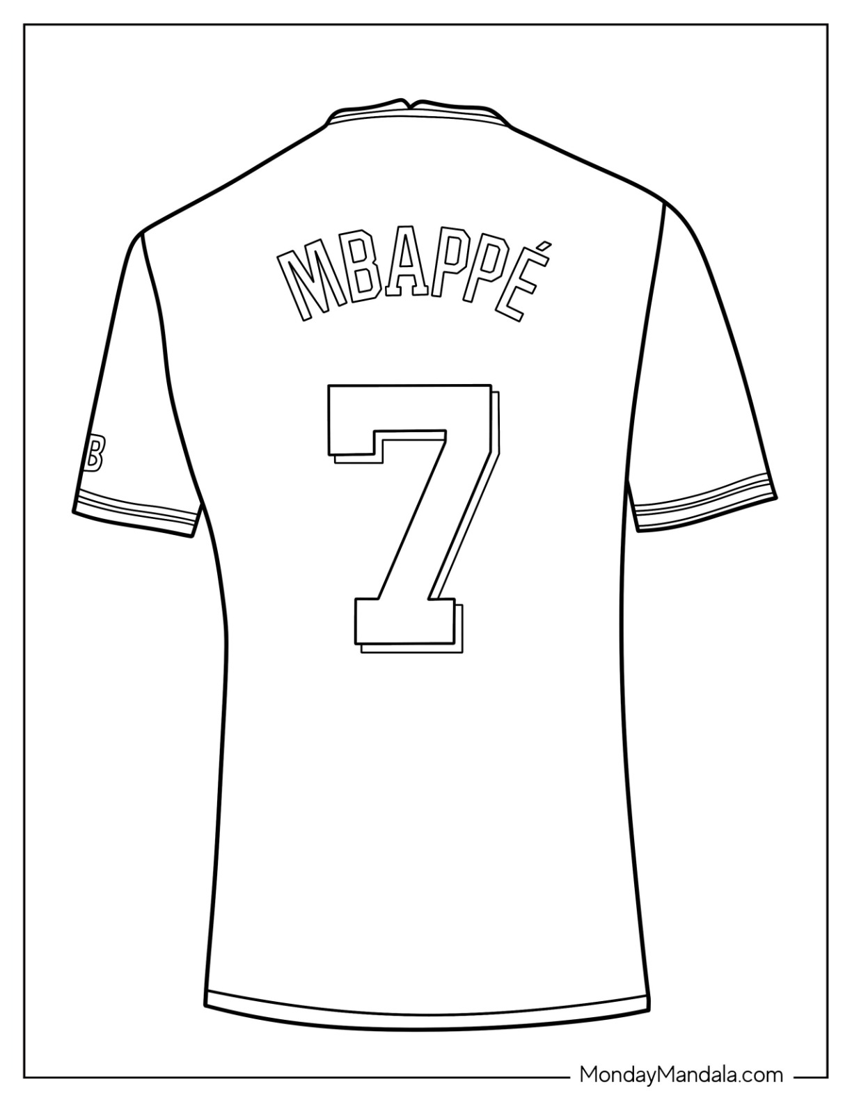 Kylian mbappã coloring pages free pdf printables