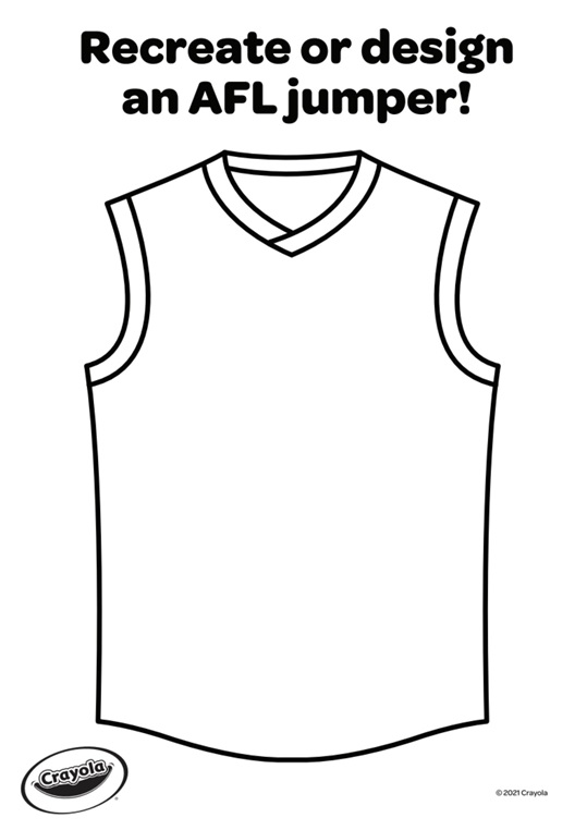 Afl jumper coloring page