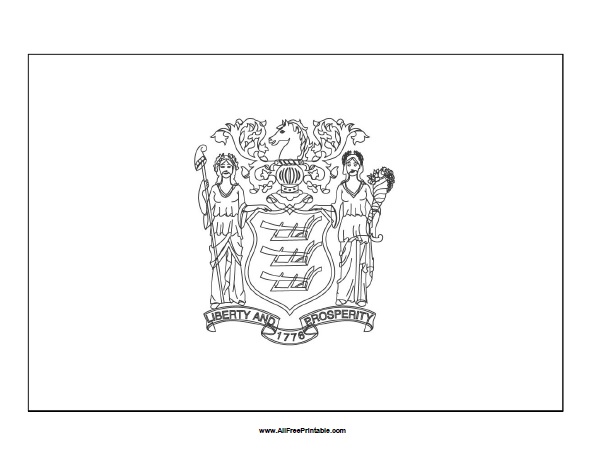 New jersey flag coloring page â free printable