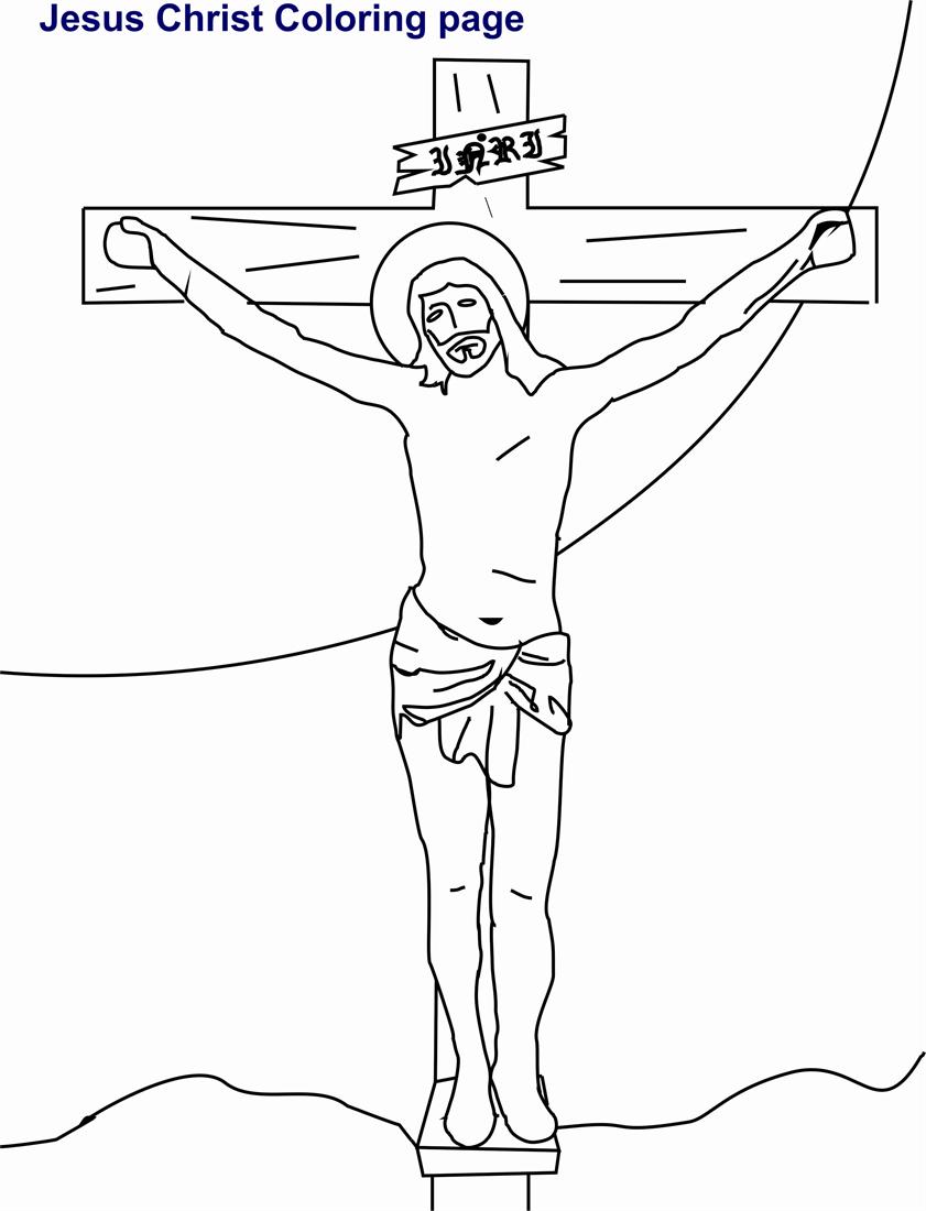 Jesus christ coloring printable page for kids