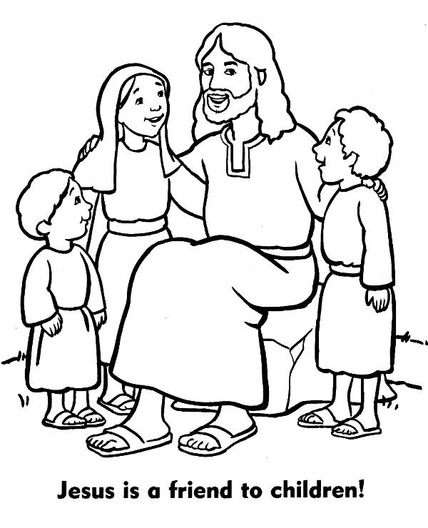 Printable jesus christ coloring page