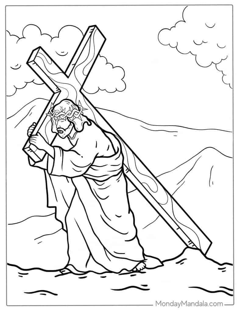 Jesus coloring pages free pdf printables