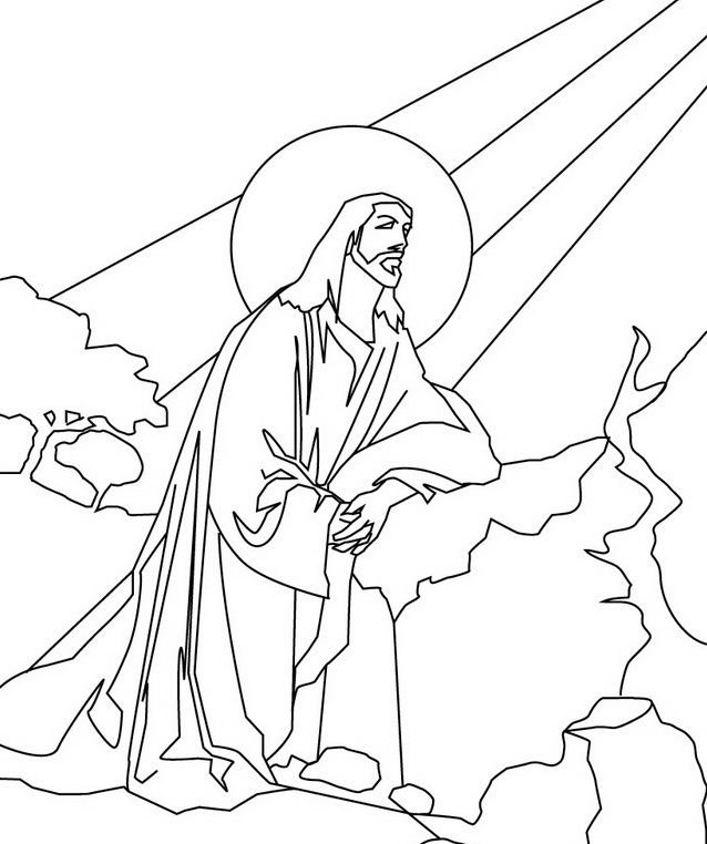 Jesus coloring page printable for free download