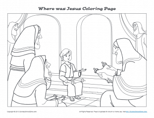 Where was jesus printable bible coloring pages and activities