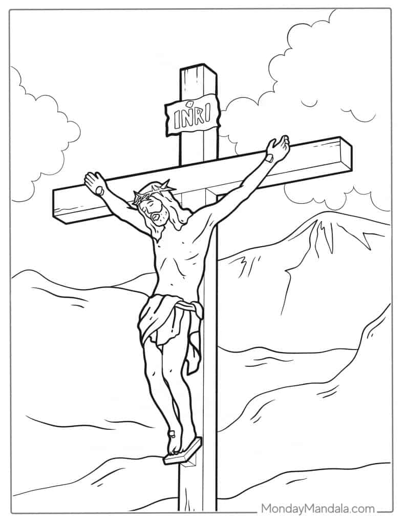 Jesus coloring pages free pdf printables