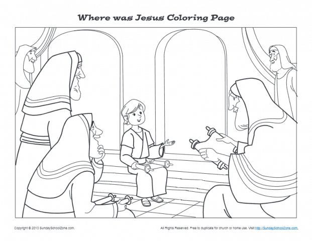 Where was jesus printable bible coloring pages and activities