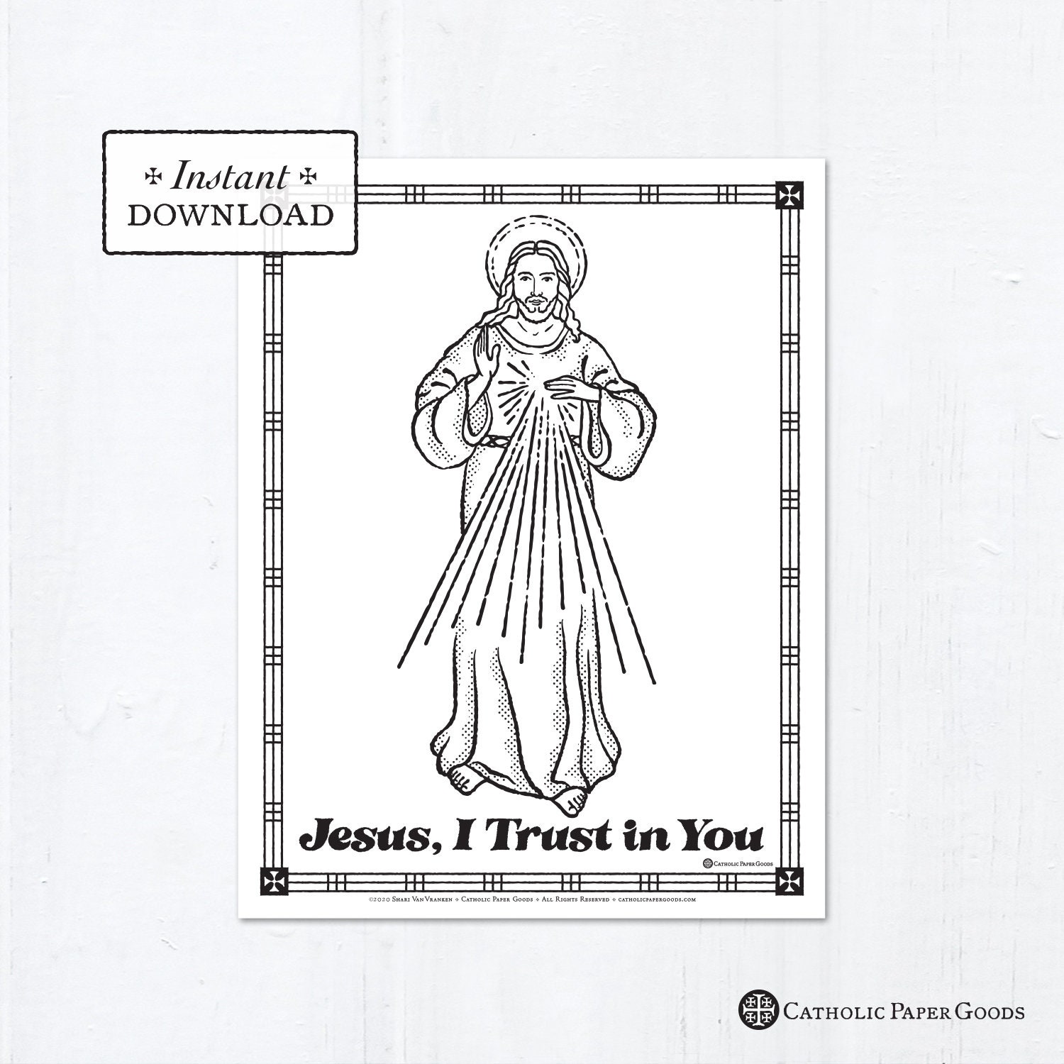 Catholic coloring page