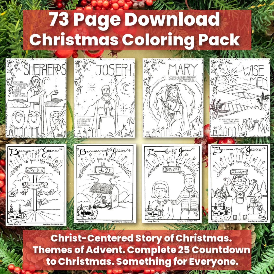 Christmas coloring pages free pdf download