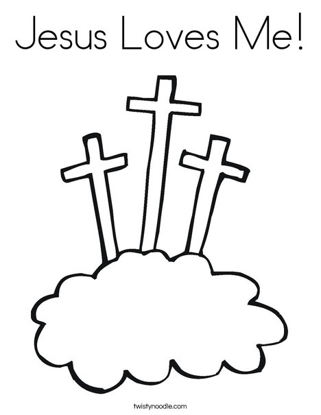 Jesus loves me coloring page