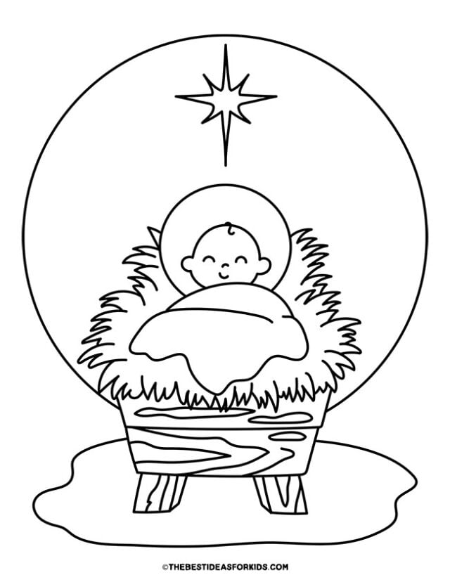 Nativity coloring pages free printables