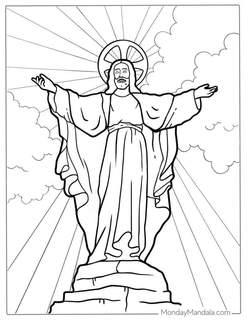 Jesus coloring pages free pdf printables