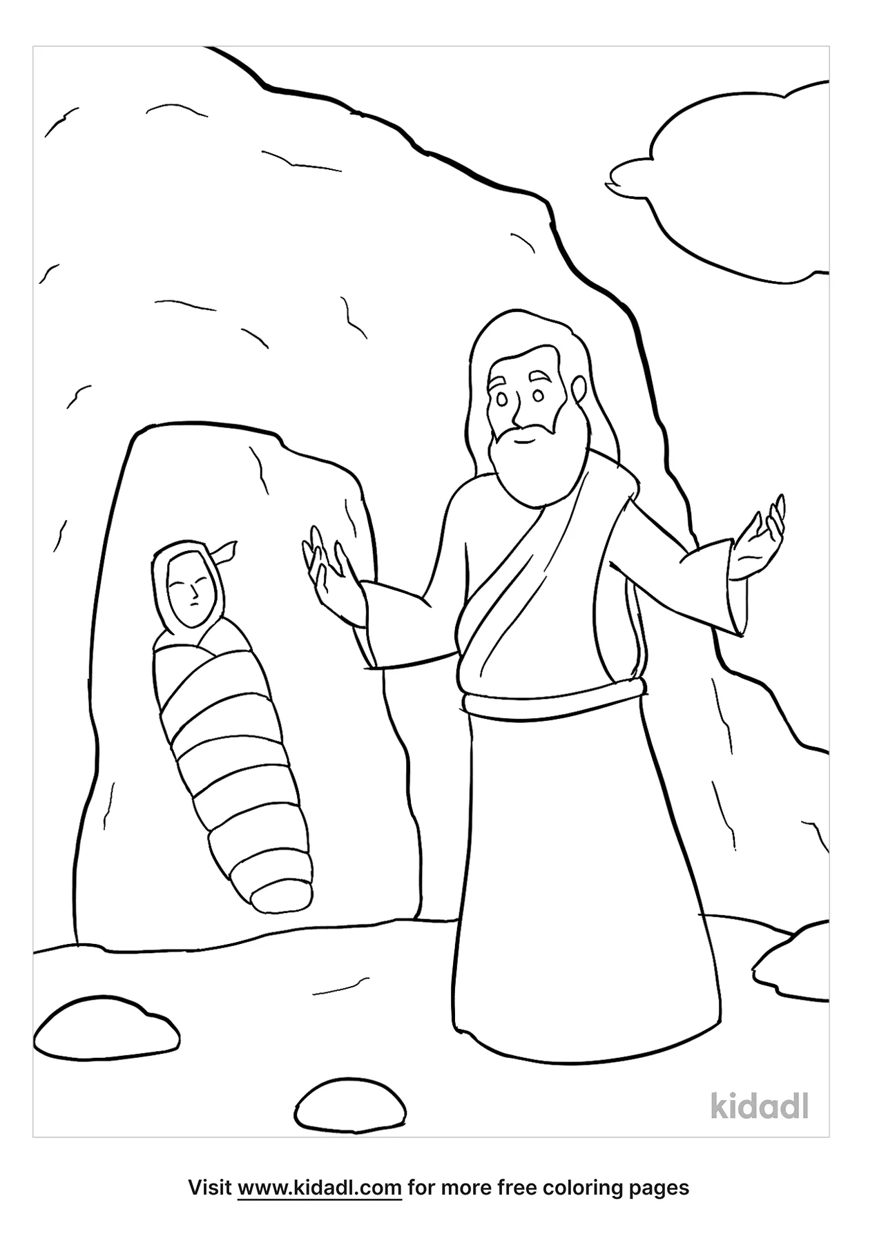 Free jesus raises lazarus coloring page coloring page printables