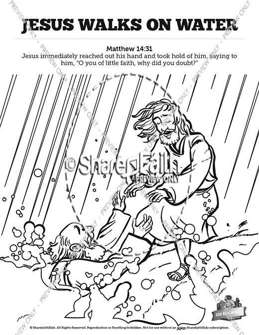 Jesus walks on water bible bookmarks clover media