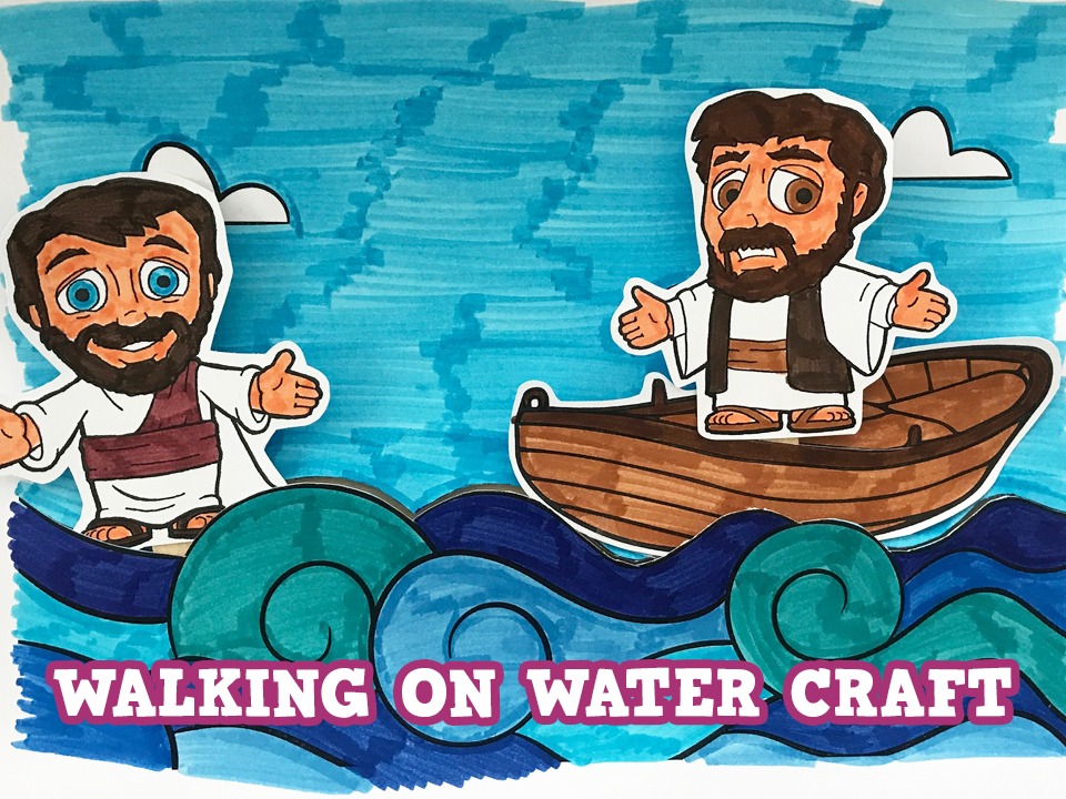 Peter and jesus walk on water craft picture â