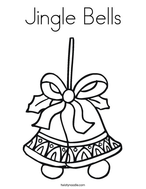 Jingle bells coloring page