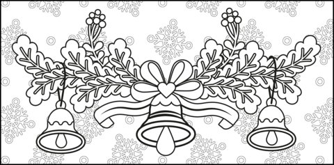 Jingle bell coloring page free printable coloring pages