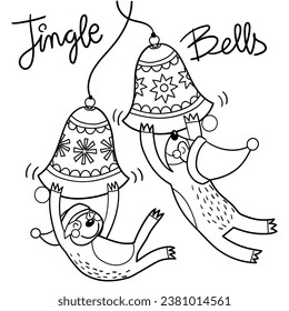 Jingle bell coloring page photos and images