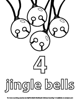 Jingle bells counting coloring page printable pre